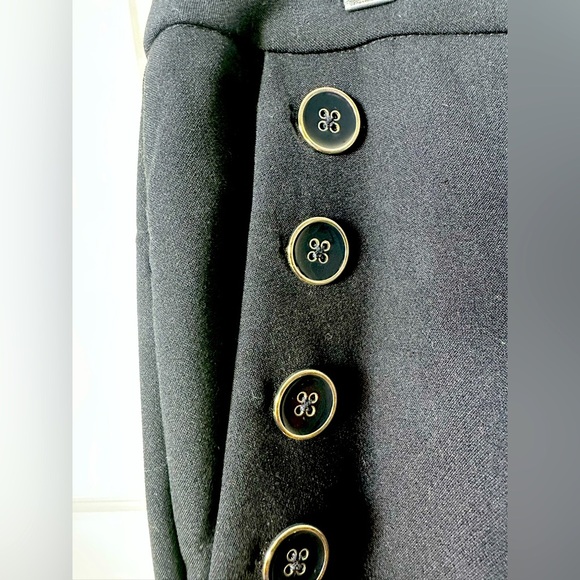 Women's Cache Navy Blue wide leg trouser pants with middle crease size 12 - Picture 3 of 8